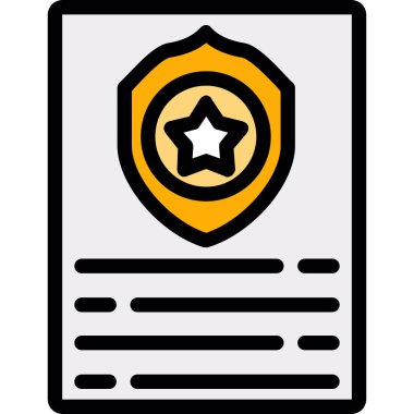 rozet simgesi renk özet vektörü