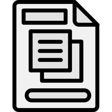 Belge. Web simgesi basit illüstrasyon