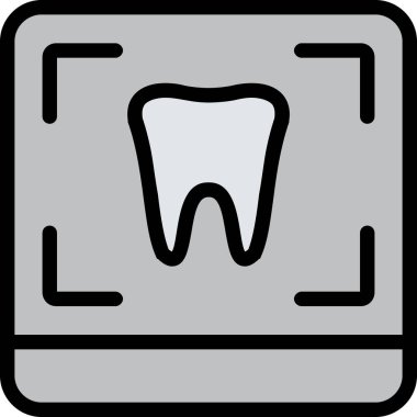 Diş hekimi simgesi vektör illüstrasyonu