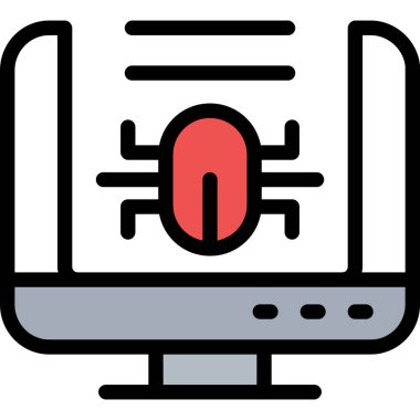 Beyaz arkaplanda bilgisayar faresi, illüstrasyon, vektör.