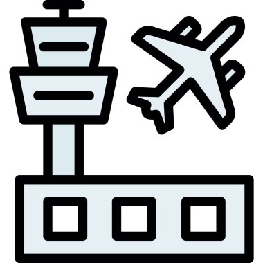 Uçak havalimanı kontrol simgesi