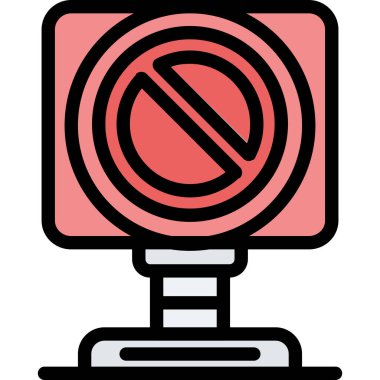 Sinyal simgesi yok. Beyaz arkaplanda izole edilmiş web tasarımı için sinyal vektörü simgesi yok