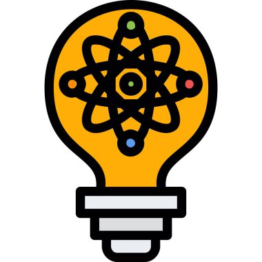 Ampul ışığı enerji ikonu. özet ışık ampul ışık vektör simgesi rengi düz izole
