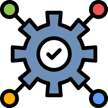 dişli simgesi, vektör çizimi