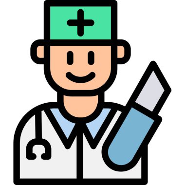 Dosyalanmış ana hatlarıyla sağlık hastanesi simgesi