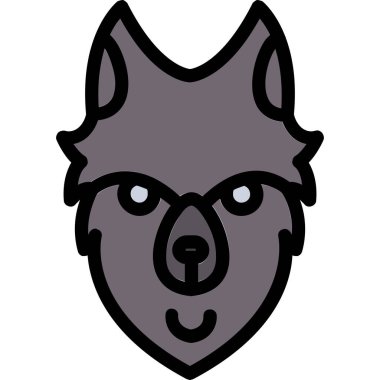 hayvan kurt ikonu - taslak biçiminde