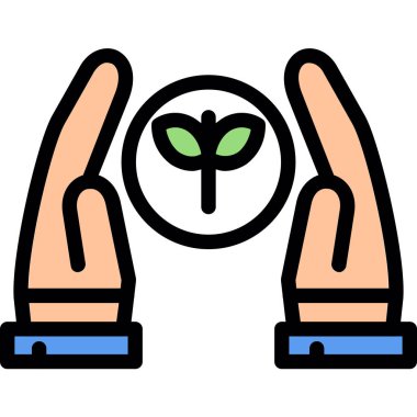 Ekoloji koruma yaprağı simgesi - özet biçimi