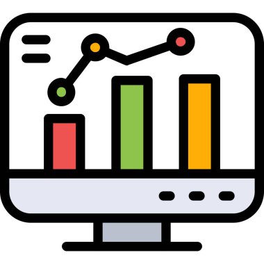 analitik grafik grafik simgesi - taslak biçimi