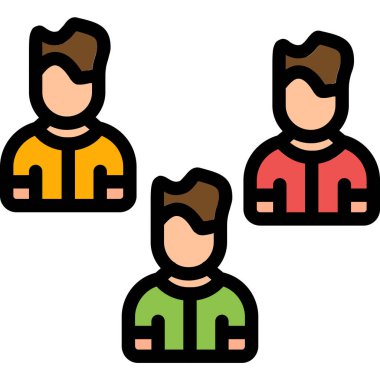 grup arkadaşları insanlar doldurulmuş - özet biçimi ile simge