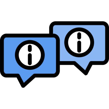 Sohbet simgesi vektör illüstrasyonu