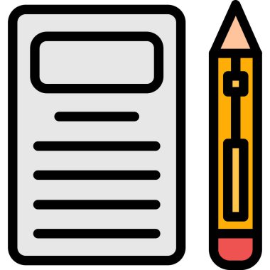 not defteri simgesi, vektör illüstrasyonu