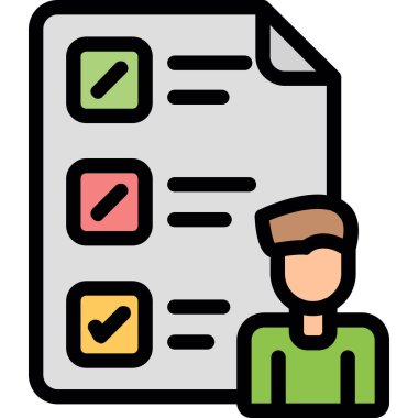 Kontrol listesi. Web simgesi basit illüstrasyon