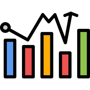 grafik çizelgesi vektör simgesi
