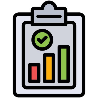 iş grafiği simgesi, vektör illüstrasyonu