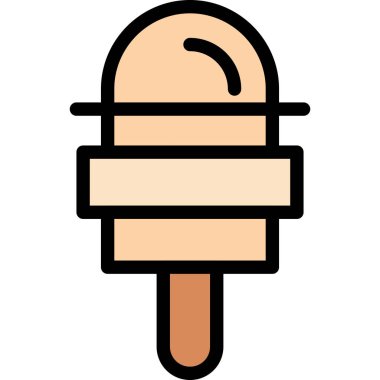 Sıcak krema ikonu. anahat sıcak krema vektör simgesi rengi düz izole