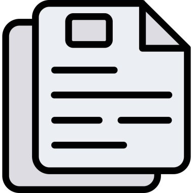 Belge. Web simgesi basit illüstrasyon