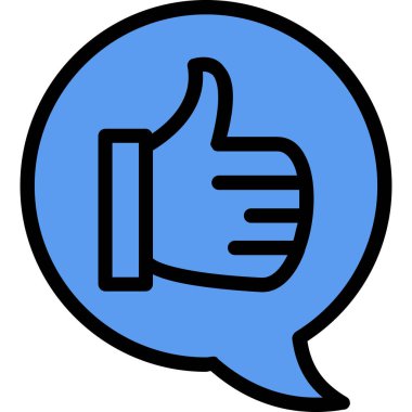 başparmak yukarı simgesi, vektör tasarımı