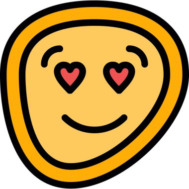 Mutlu emoji simgeleri simgesi - özet biçimi