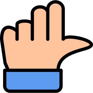 işaret parmağı simgesi - taslak biçimi