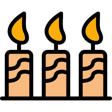 doğum günü pastası renk simgesi, vektör, illüstrasyon