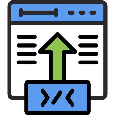 Web geliştirme simgesi basit vektör. geliştirme büyümesi