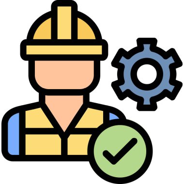 Mühendis işçi dişli simgesi