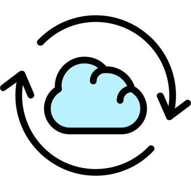 Bulut Veri simgesi vektör çizimi