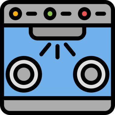 Kamera simgesi, vektör illüstrasyonu