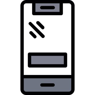Akıllı telefon simgesi. Web için akıllı telefon vektör simgesinin özet çizimi