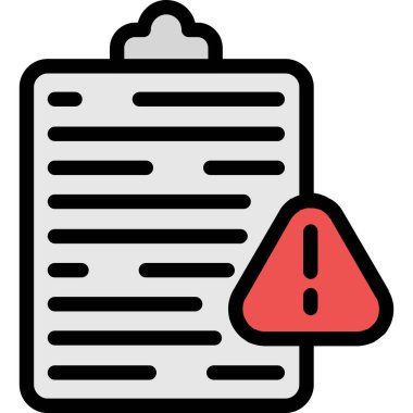 Dolu özet biçiminde uyarı hatası simgesi