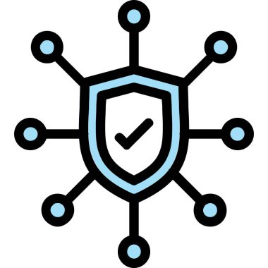 Kalkan. Web simgesi basit illüstrasyon