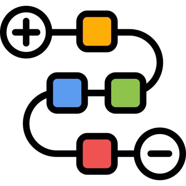 bağlı bağlantı simgesi, basit tasarım vektörü