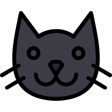 kedi yüz vektör simgesi
