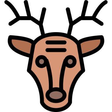 geyik simgesi, vektör illüstrasyonu