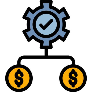 dişli ayarı simgesi, vektör illüstrasyonu