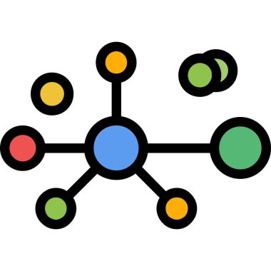 Web bağlantısı renk ikonu vektör illüstrasyonu