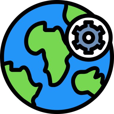 Toprak Gezegeni Dünya simgesi - özet biçiminde