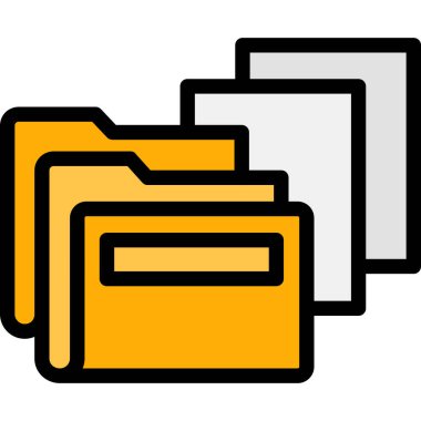 doküman dosya dizini simgesi doldurulmuş dış hat biçimi