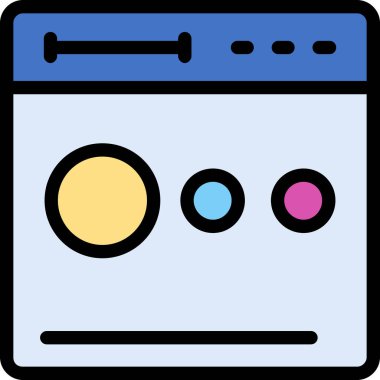 Tarayıcı arayüzü arayüzü simgesi - taslak biçimi