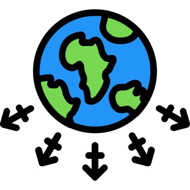 Genel Yeryüzü simgesi - özet biçimi