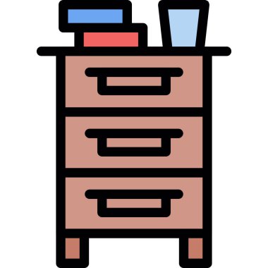 mobilya ikonu vektör illüstrasyonu