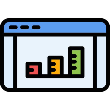 Dizüstü bilgisayar simgesiyle grafik. vektör çizimi tasarımı