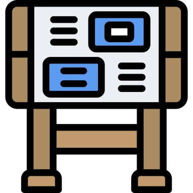 Mobilya. Web simgesi basit illüstrasyon