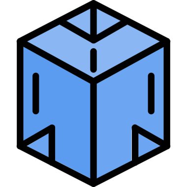 kutu teslim paketi simgesi - taslak biçimi