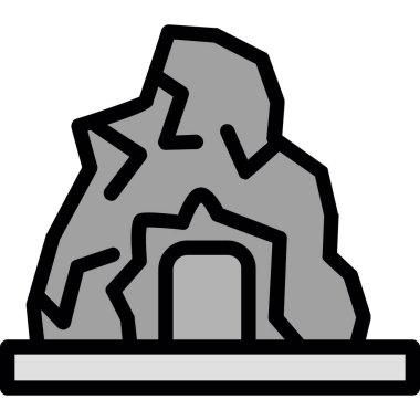 Taş ikon vektör illüstrasyonu