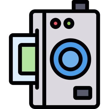 kamera simgesi, vektör illüstrasyonu basit tasarım