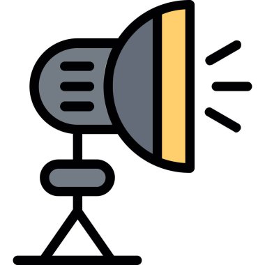 Megafon hoparlörü ikonu. dış hat megafon vektör simgesi rengi düz izole