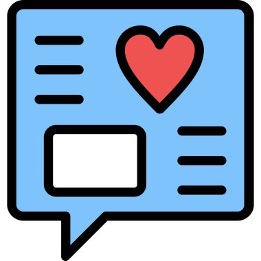 Sohbet mesaj simgesi - ana hatlar biçimi