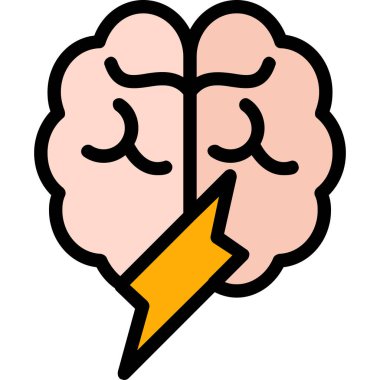 beyin ikonu vektör illüstrasyonu