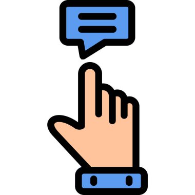 Sohbet simgesi, vektör çizimi